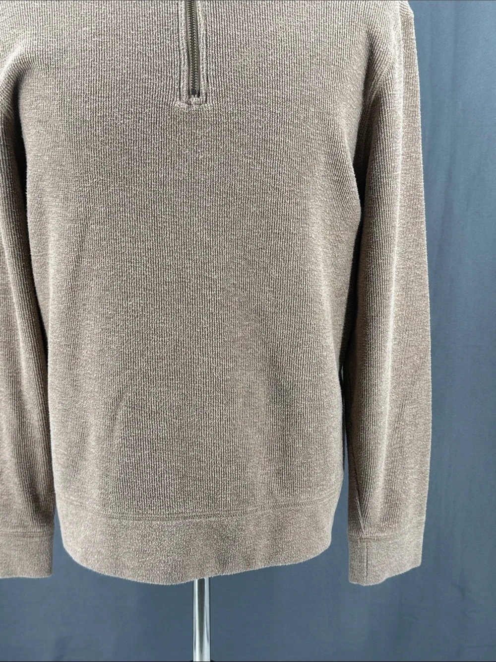 Banana Republic Men's Half-Zip Sweater - Taupe Brown